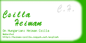 csilla heiman business card